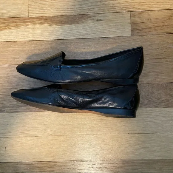 {Joan & David} Black Leather Loafers - size 9 - Picture 4 of 5